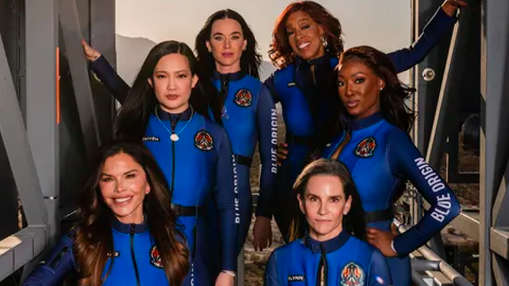 Katy Perry fez em voo espacial nesta segunda-feira