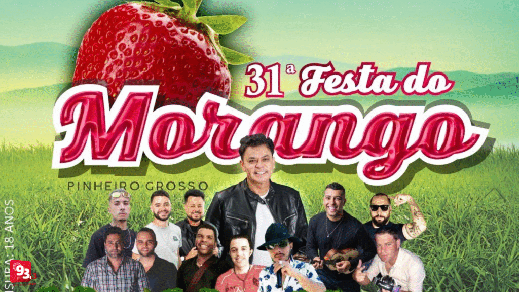 Barbacena realiza sua Festa do Morango, em Pinheiro Grosso