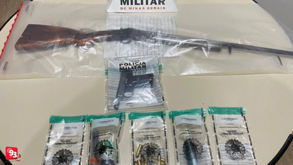 Homem foragido é preso em Alfredo Vasconcelos com armas e munições