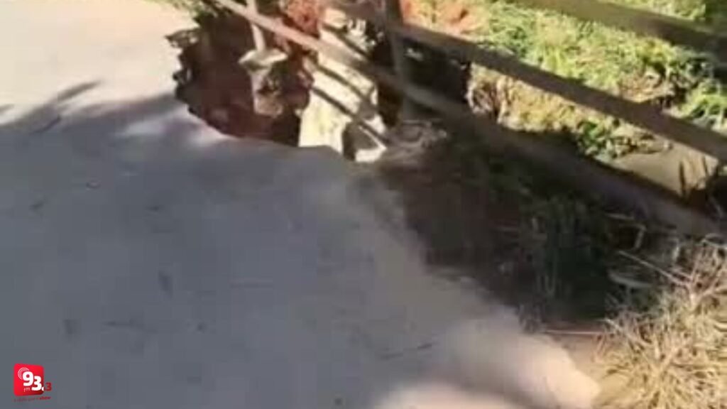 Chuvas danificam ponte em Senhora das Dores e prefeitura anuncia solução provisória para acesso à escola