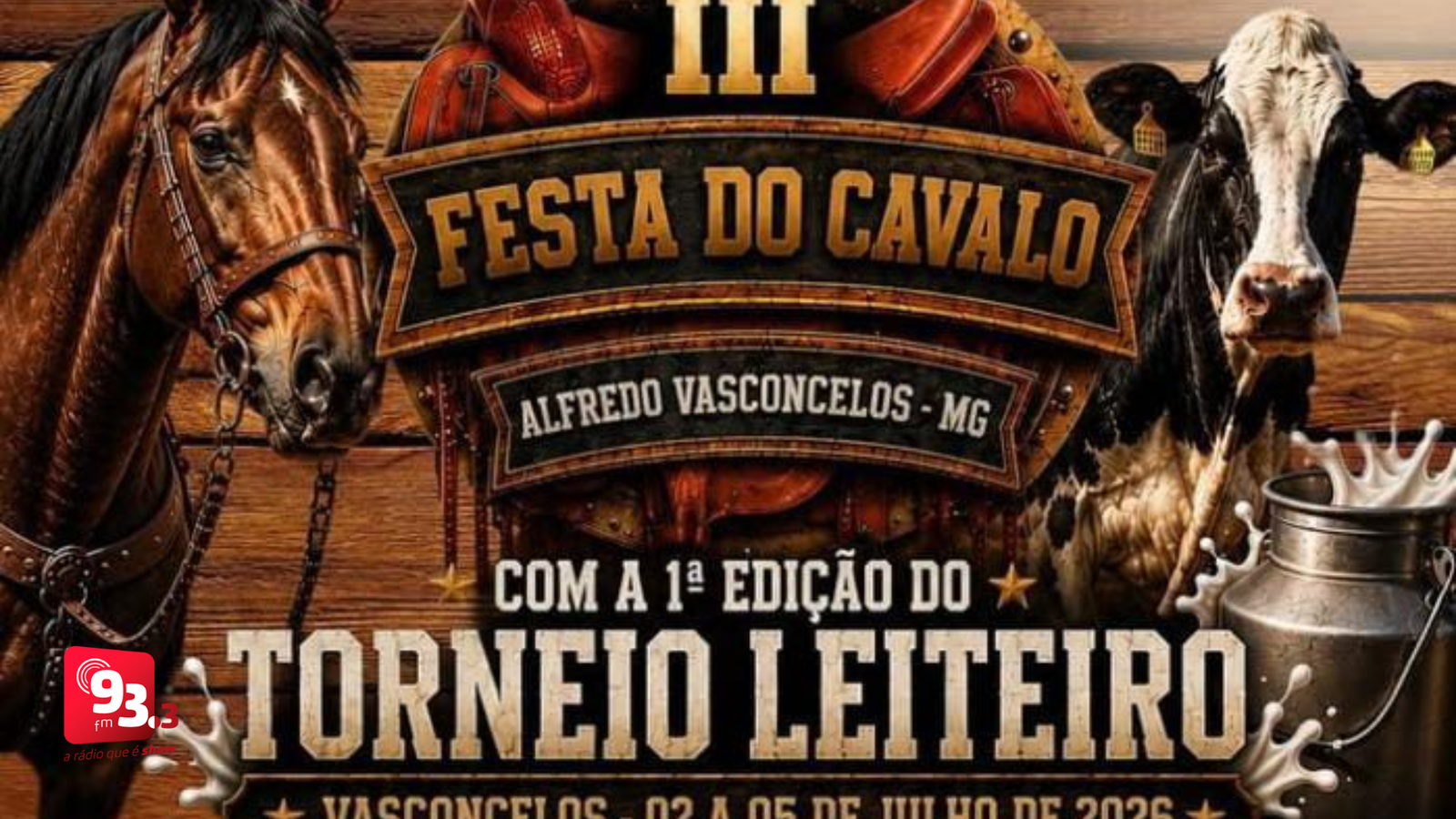 Leia mais sobre o artigo Começa hoje a 3ª Festa do Cavalo e 1º Torneio Leiteiro de Alfredo Vasconcelos