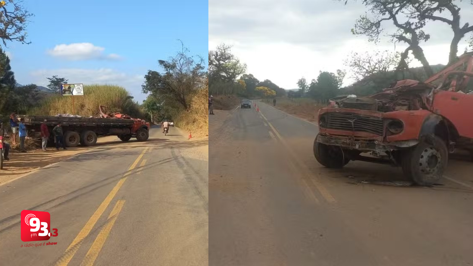 Leia mais sobre o artigo Três homens morrem após caminhão sair da pista e atingir guarita na MGC-482