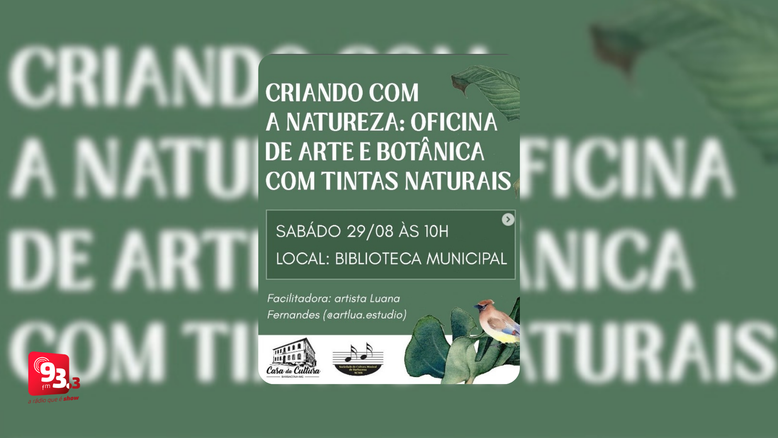Leia mais sobre o artigo Biblioteca de Barbacena recebe oficina de arte com tintas naturais neste sábado
