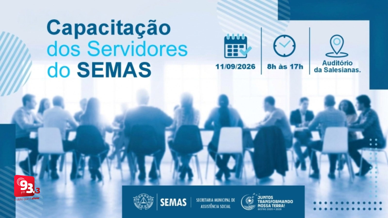 Leia mais sobre o artigo Semas suspende atendimento nesta sexta-feira para capacitação de servidores
